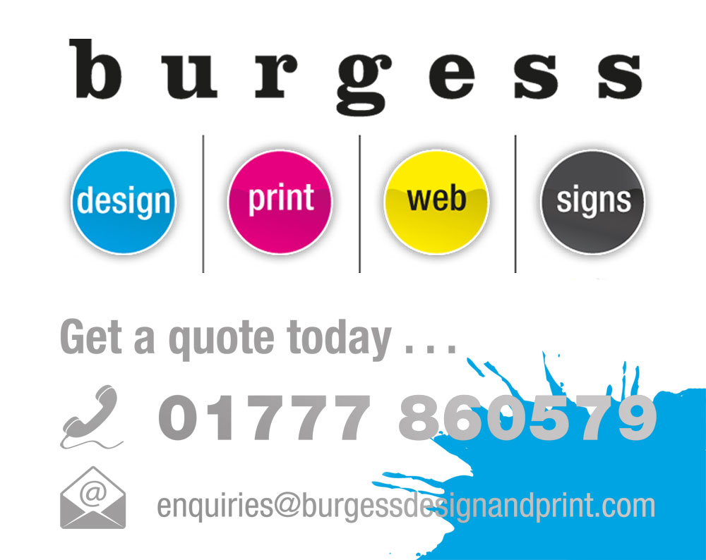 Burgess Design and Print in Retford, Nottinghamshire. For all your Print, signage, websites, vehicle graphics, banners, design and more